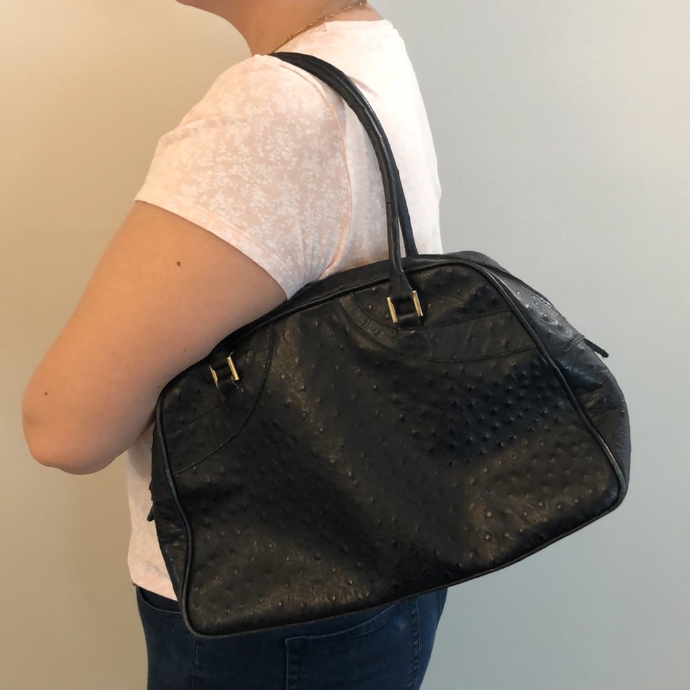 Holt Renfrew leather bowler bag